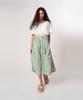 ATHPLATFORM Aw61Pt16_Wrinkle Stripe Lounge Tech Flare Pants_Green