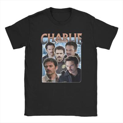 Charlie Swan The Twilight Saga Movie T-Shirts Men Vintage 100% Cotton Tees Round Neck Short Sleeve T Shirts Gift Idea Tops