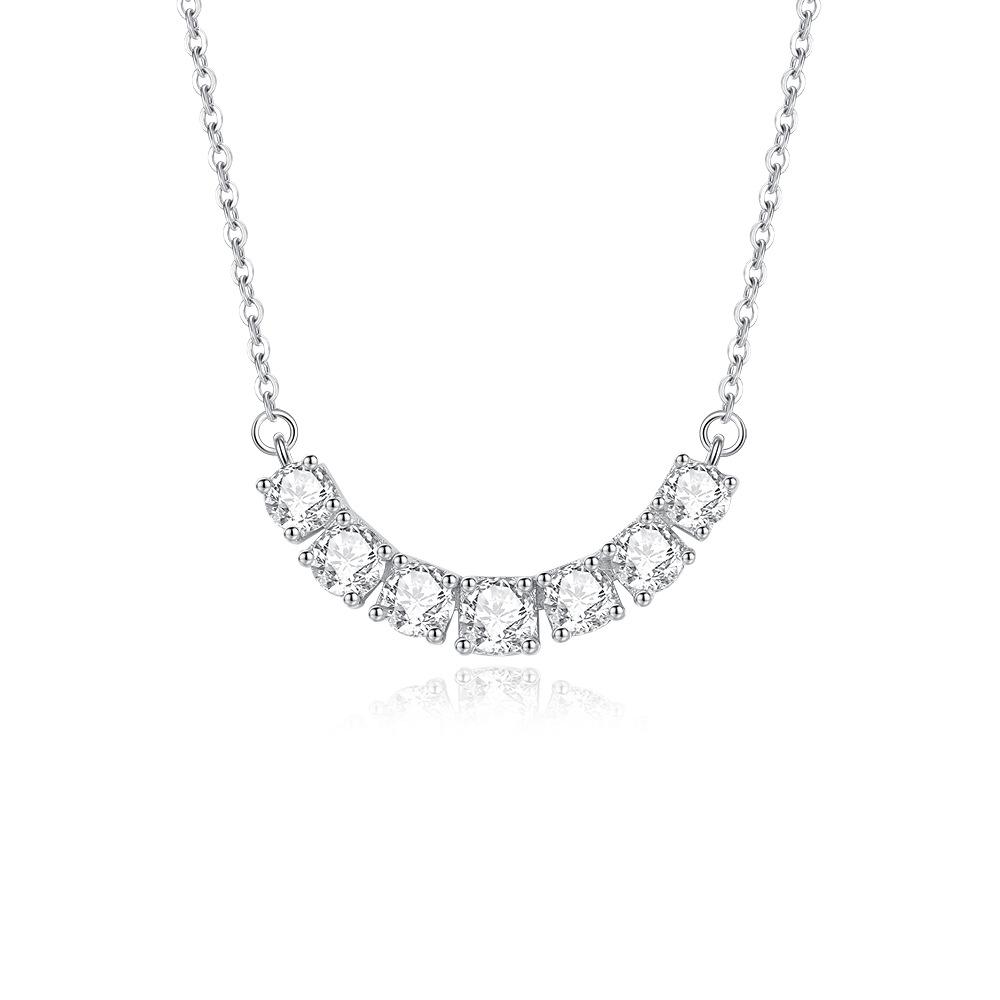 S925 Sterling Silver Moissanite Cross Pendant Clavicle Necklace for Women Luxury Sparkling Fine Jewelry Gift