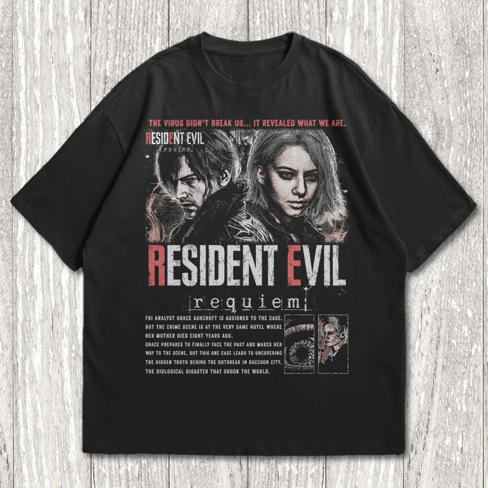 Limited Resident Evil Requiem, Vintage Distressed Leon Kennedy Fan T-Shirt M