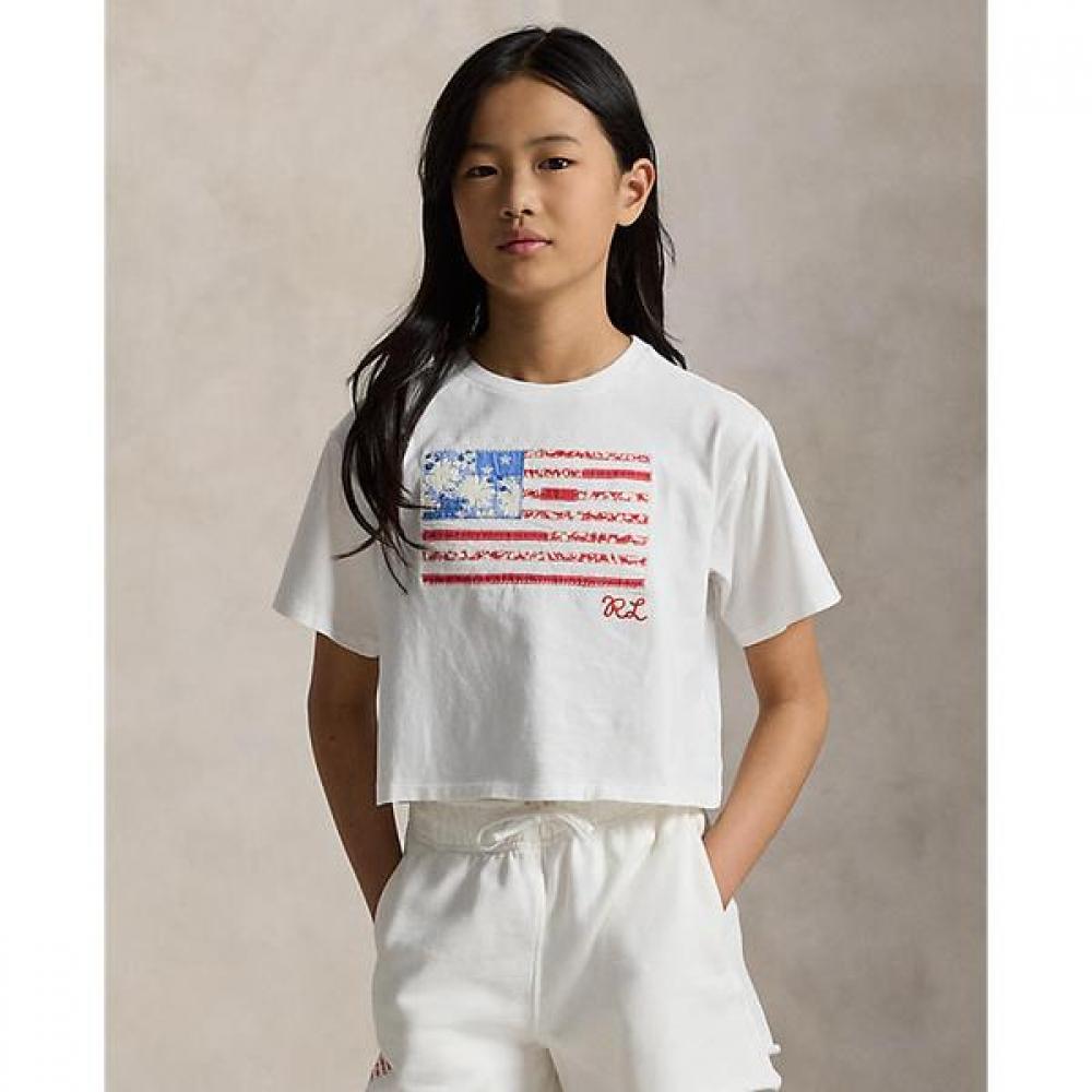 Polo Ralph Lauren Girls 7 16 Floral Flag CoTTon Jersey T shirT cwpoTshg8020536100 M