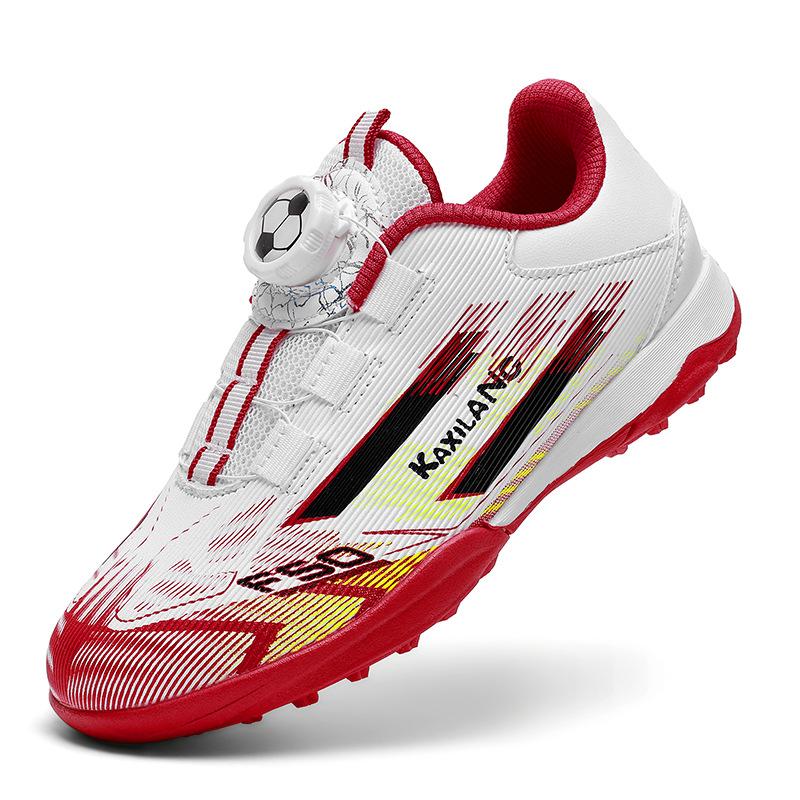 Children'S Football Shoes Training Shoes Tf Broken Nails Free Lace-Up Rotary Buckle Boys And Girls Primary School Boys' Sports Shoes