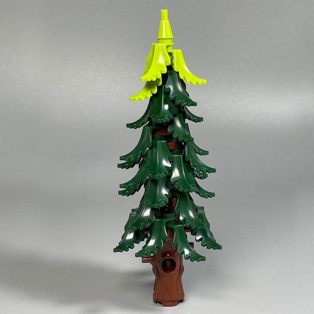 DIY Pine Tree Model Kit - Snowy Christmas Tree Street Forest Compatible with Building Blocks & Assemble Particles