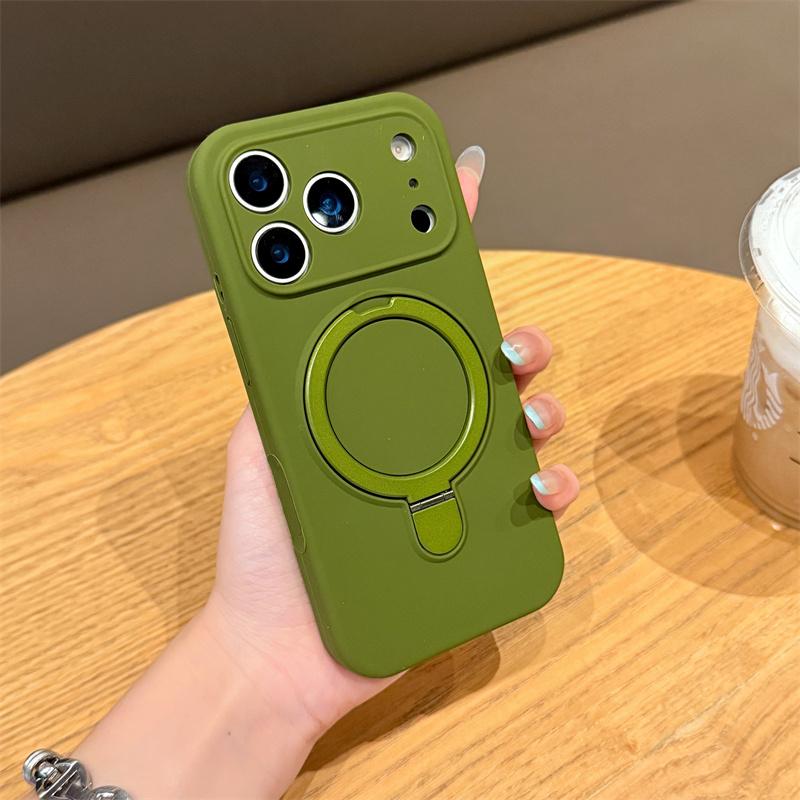 Luxury Liquid Soft Silicone Ring Stand Holder Magnetic For Magsafe Cases For iPhone 17 16 15 14 Plus 13 12 Pro Max 11 Air Cover