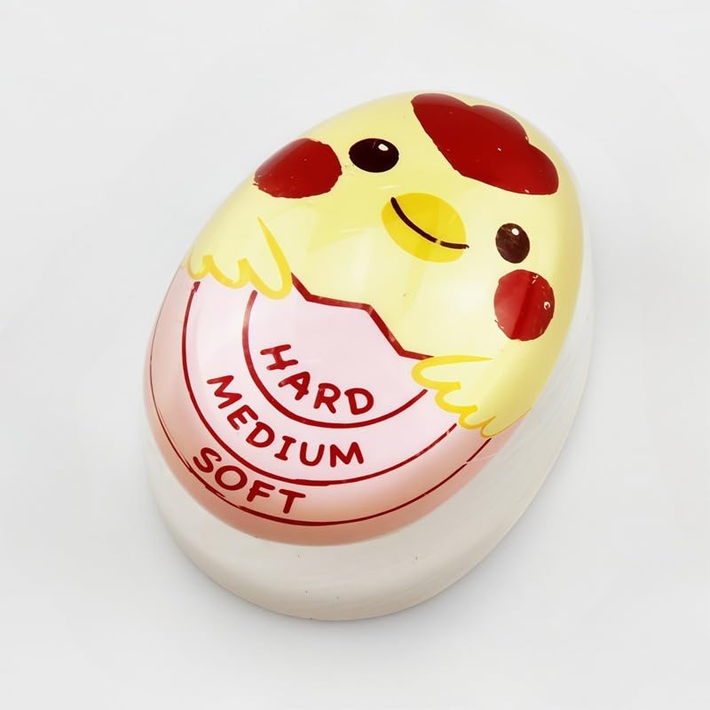 1pc Red Changing Egg Timer and Boiled Egg Holder - Perfect for Soft and Hard Boiled Eggs, Safe and Fun, Easy to Read, No Guessing! RV Gadget, Kitchen розовый