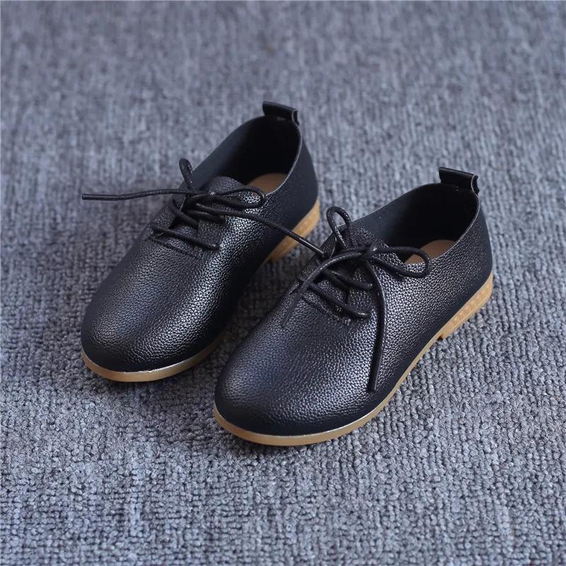 Soft Sole Kid Leather Shoe 2025 Autumn New Versatile Girl Single Shoe Lace Up Loafers Shoe Princess Shoe Mary Jane Shoe Kid Shoe