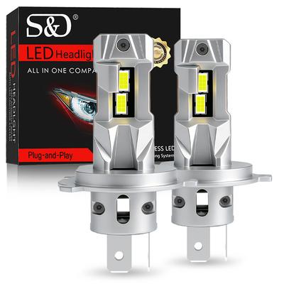 2Pcs 40000LM H4 H7 LED Headlight Bulbs Wireless Turbo H11 LED H8 9005 HB3 9006 HB4 100W Car Fog Light Hi Lo Beam Headlamp Auto Plug&Play Lamp 6000K