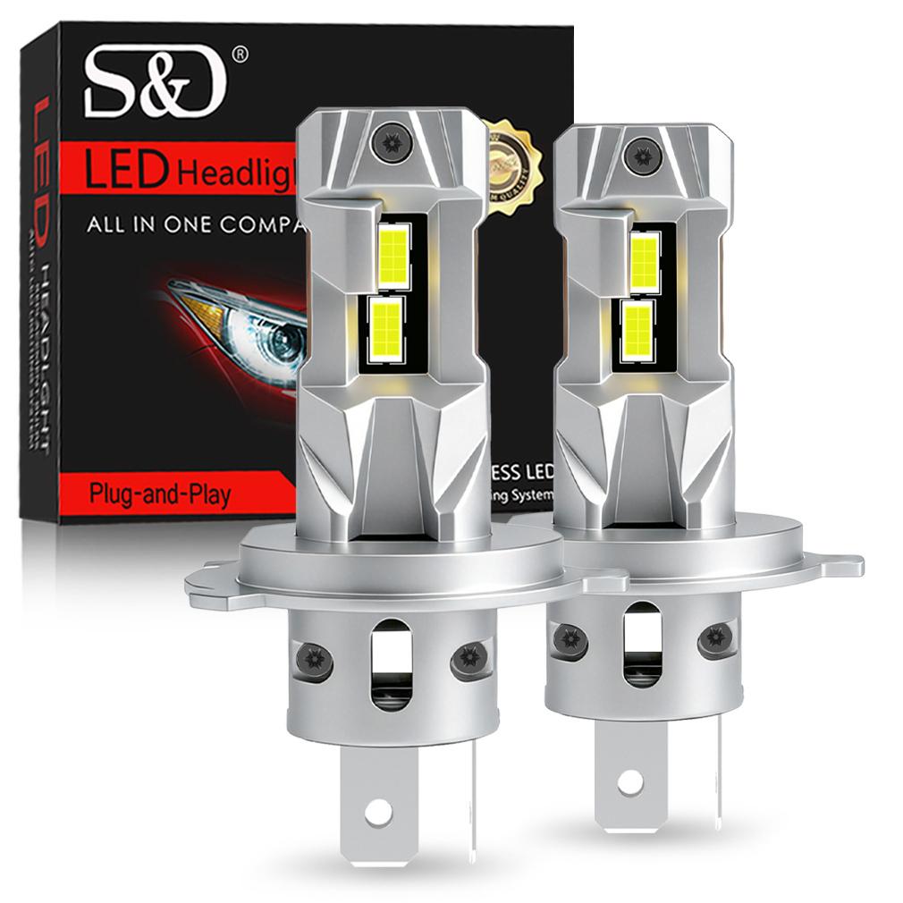 2Pcs 40000LM H4 H7 LED Headlight Bulbs Wireless Turbo H11 LED H8 9005 HB3 9006 HB4 100W Car Fog Light Hi Lo Beam Headlamp Auto Plug&Play Lamp 6000K