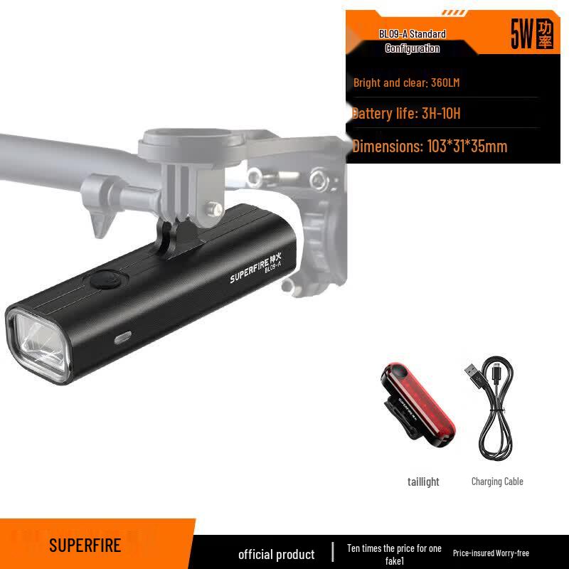 SupFire BL09-A Bike Headlight & Taillight Set