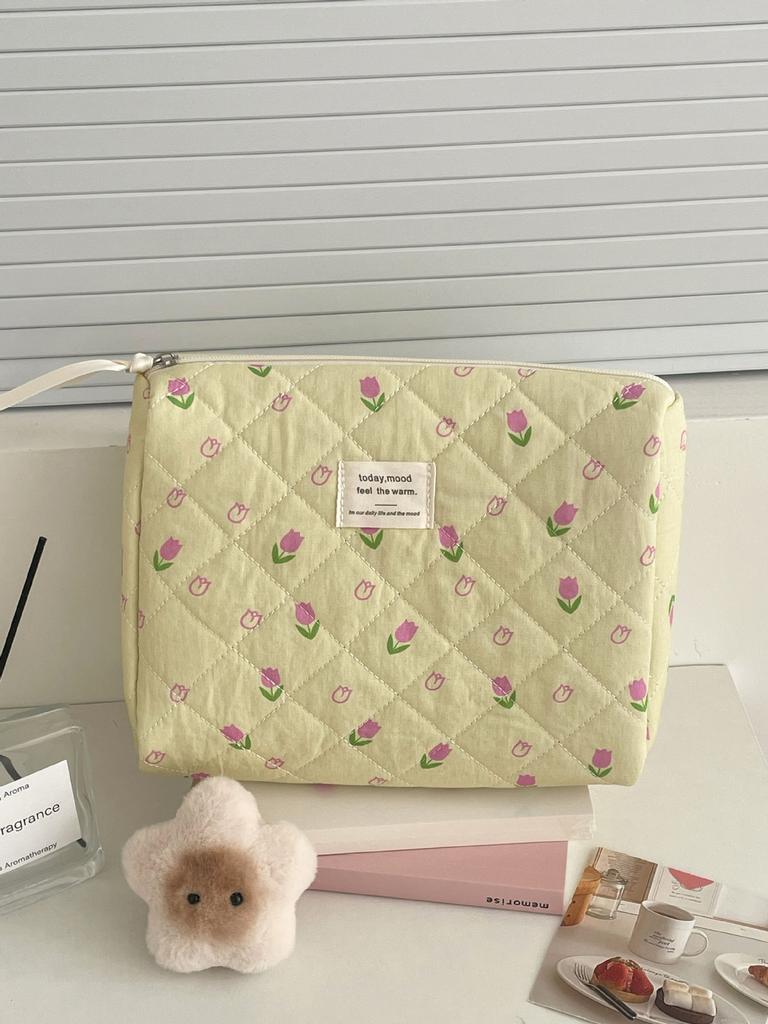 Large-capacity Portable Storage Bag for Students, Portable Toiletry Bag, Rose Makeup Bag, High Aesthetic Value