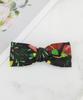 Maia Rose Jacquard Ribbon Pin - Black