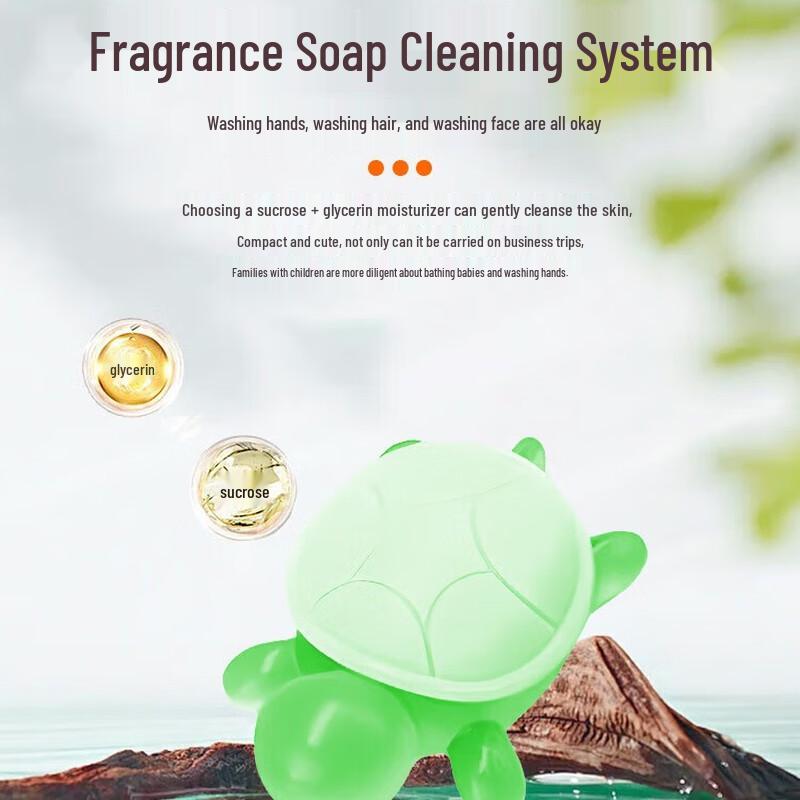 VEVEKENLY Cartoon Turtle Soap 4-Pack