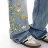 Jean délavé taille haute pour femme, pantalon à jambe droite polyvalent à la mode