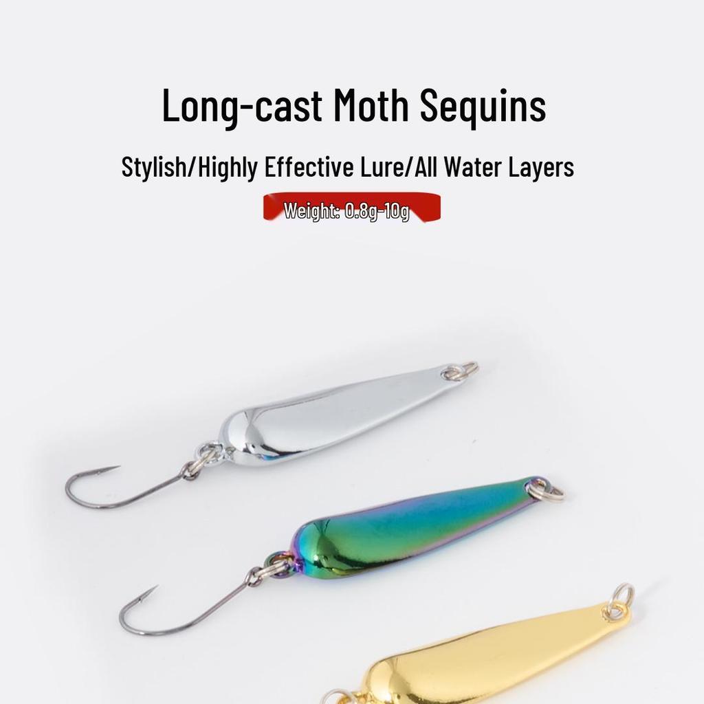 Moth Sequin Micro Lure: 1.1g-7g Bass Freshwater Artificial Bait for Long Casts