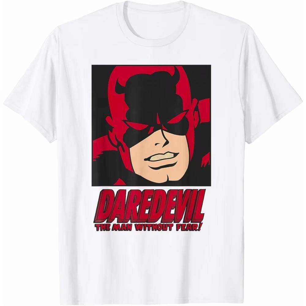 

2026 new Daredevil TShirt Vintage Unisex Short Sleeve Premium Cotton Loose Fit Classic Crew Neck Daily Top for Men Women S