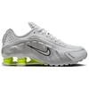Nike Baskets Shox R4 Blanc Argent Métallisé Femme Volt AR3565-102