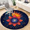 1pc Cosmic Lotus Mandala Carpet for Office Non-Slip, Round Carpet, Soft & Comfortable, Carpet for Office, Lightweight Round Floor Mat
