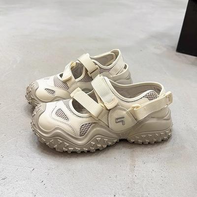 Cave Ugly Cute Thick-soled Dad Bag Head Sports Sandals Women's Summer Wear Hollow 2025 New Mesh Breathable