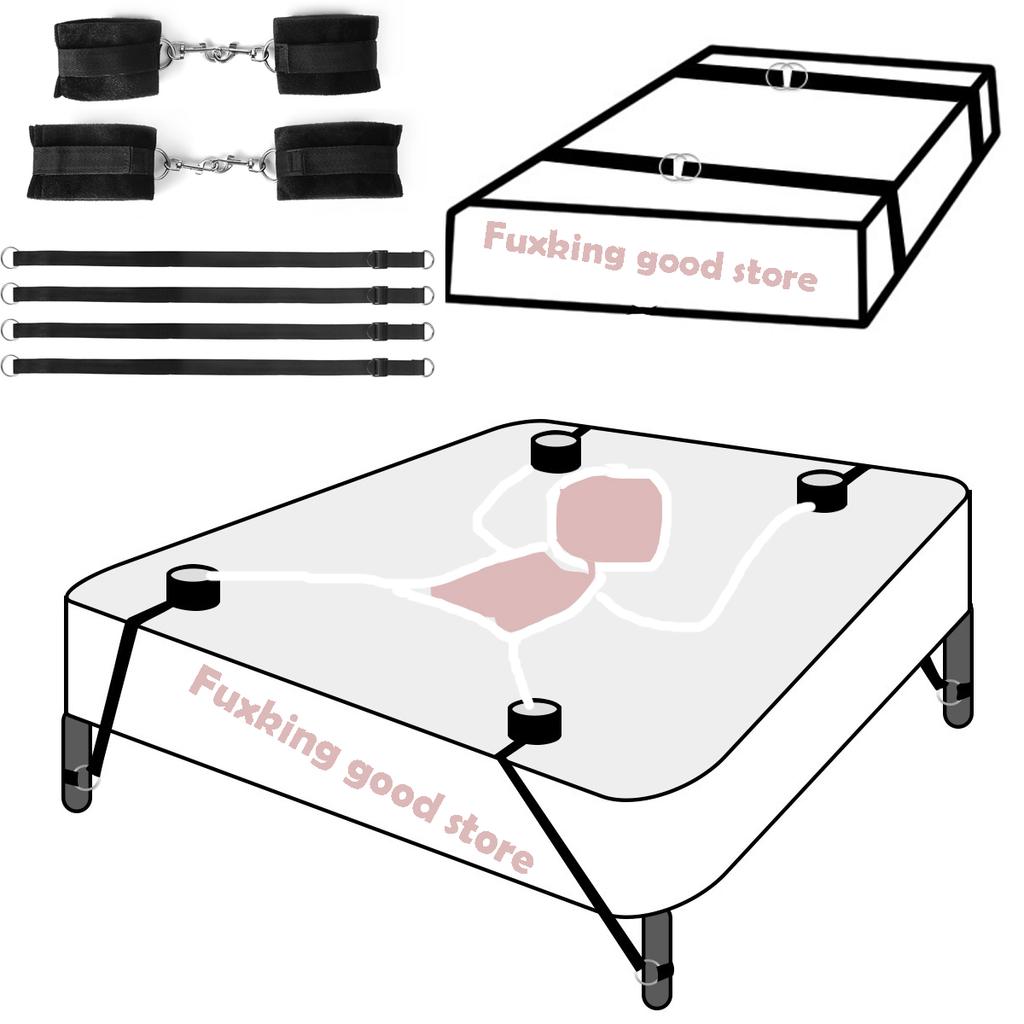 Sex Toys Bed Restraint Bondage Sex Toy Sexy Adult Female Handcuff Leg Spread Strap System Couple Sex Games Erotic Toys 18+