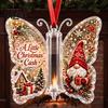 Santa Claus Ornament Christmas Cash Gift Ornament, Acrylic Butterfly Money Holder with Built‑in Unique Gifts Clear Compartment, Holiday Hanging for
