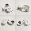 40X Metal Illuminated Jewelry Loop- Magnifier Pocket Folding Magnifying Glass Jewelers Eye Loupe for W/ LED & Keychain H