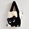 Süße Cartoon-Katze Plüsch-Tragetasche Squishy Flauschige Handtasche Für Frauen Mädchen Kawaii Cartoon-Katze Umhängetasche Flauschige Plüsch-Obergriff-Tasche