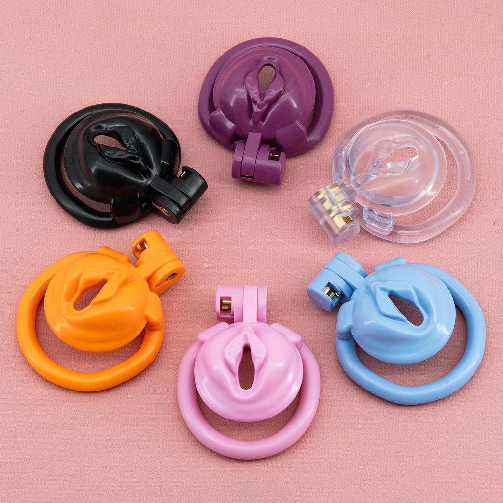 CB Men's Chastity Lock: Colorful Cross-Dressing Vagina Lock for Dressing Up and Going Out