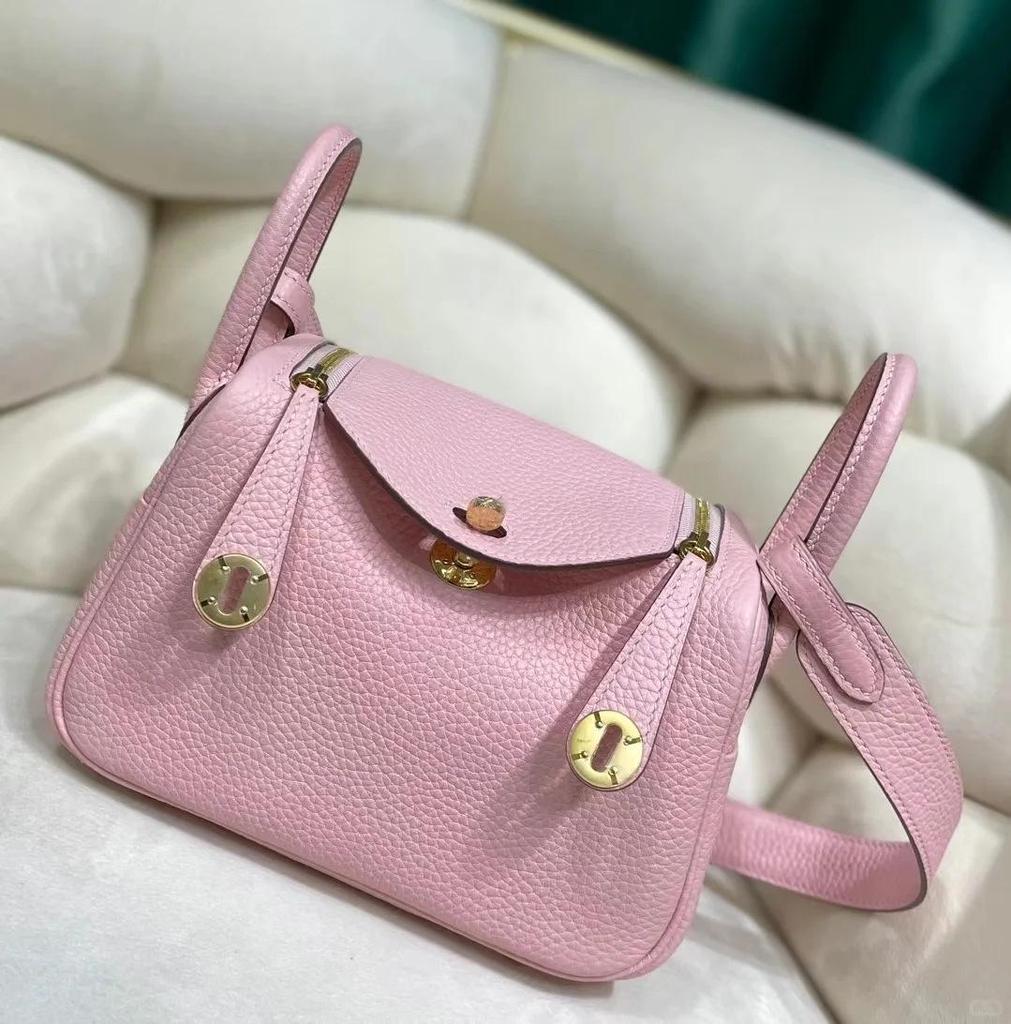 2025 Togo Leather Lindy Shoulder & Crossbody Bag: High-End Genuine Cowhide Women's Handbag