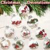 A Top Quality DIY Christmas Ornaments Set - Plastic Light Bulb & Candy Bottle Shapes Hanging Decorations for Tree Party