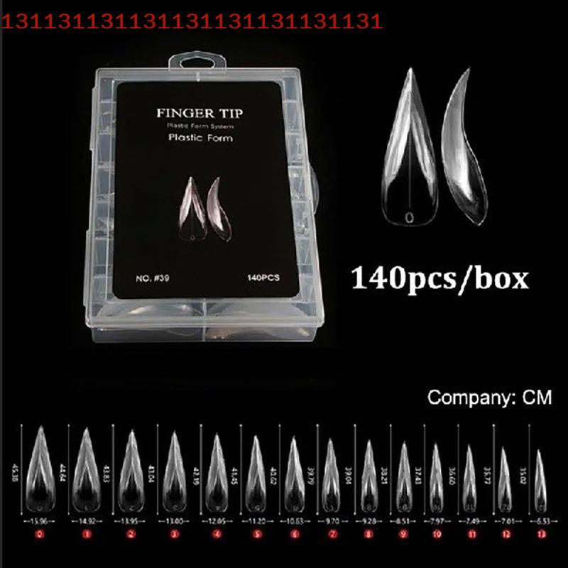 Adlerklaue 70/140/150 Stück Kurze Gebogene Stiletto Falsche Nagelspitzen Klar Weich Künstliche Nägel Verlängerungen für DIY Nagelstudio Maniküre