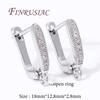 18K Gold Plated Brass Zircon Earrings Hook Clasp Accessories For Earrings Earring Fixtures Earwires Fastener Findings For DIY