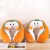 Cute Toast Bread U-Shaped Neck Pillow for Travel, Portable Neck Support for Car, Outdoor, Camping, and Travel Use