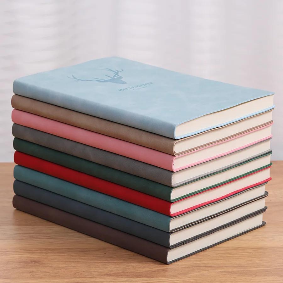 Popular A5 size deer head notebook, business notebook, portable diary, office meeting sketchbook, 200 pages