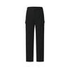 Fila Athletics Explore Series Simple Solid Color Zipper Loose Straight Casual Pants Women Bottoms Deep-Black A11W527801F-BK