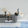 Elegant Reindeer And Swan Resin Sculpture Set Animal Figurine Collection for Tabletop Wedding