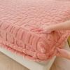 WOSTAR Caldo lenzuolo con angoli in peluche invernale, coprimaterasso elastico, soffice lenzuolo in pile corallo, letto singolo, matrimoniale, king size
