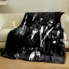 Rock Band In Leather Jackets for All Seasons Blanket Lunch Break Throw Gift