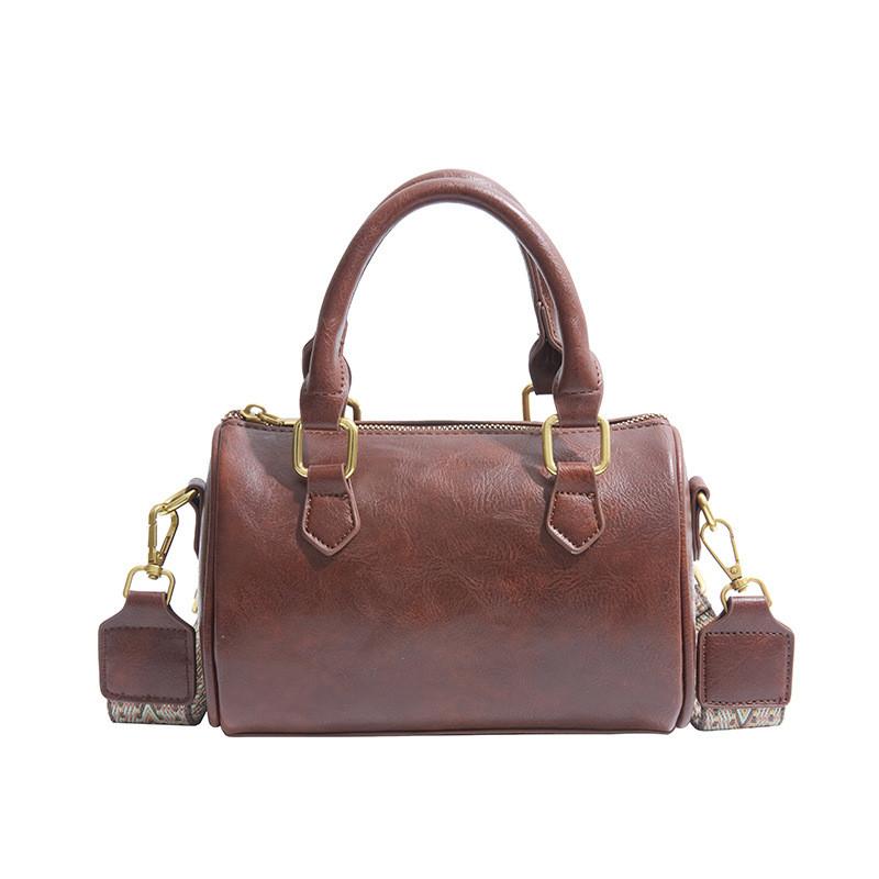 Fashionable Pu Boston Tote Bag For Women Available In Black White Coffee Red Brown And Yellow