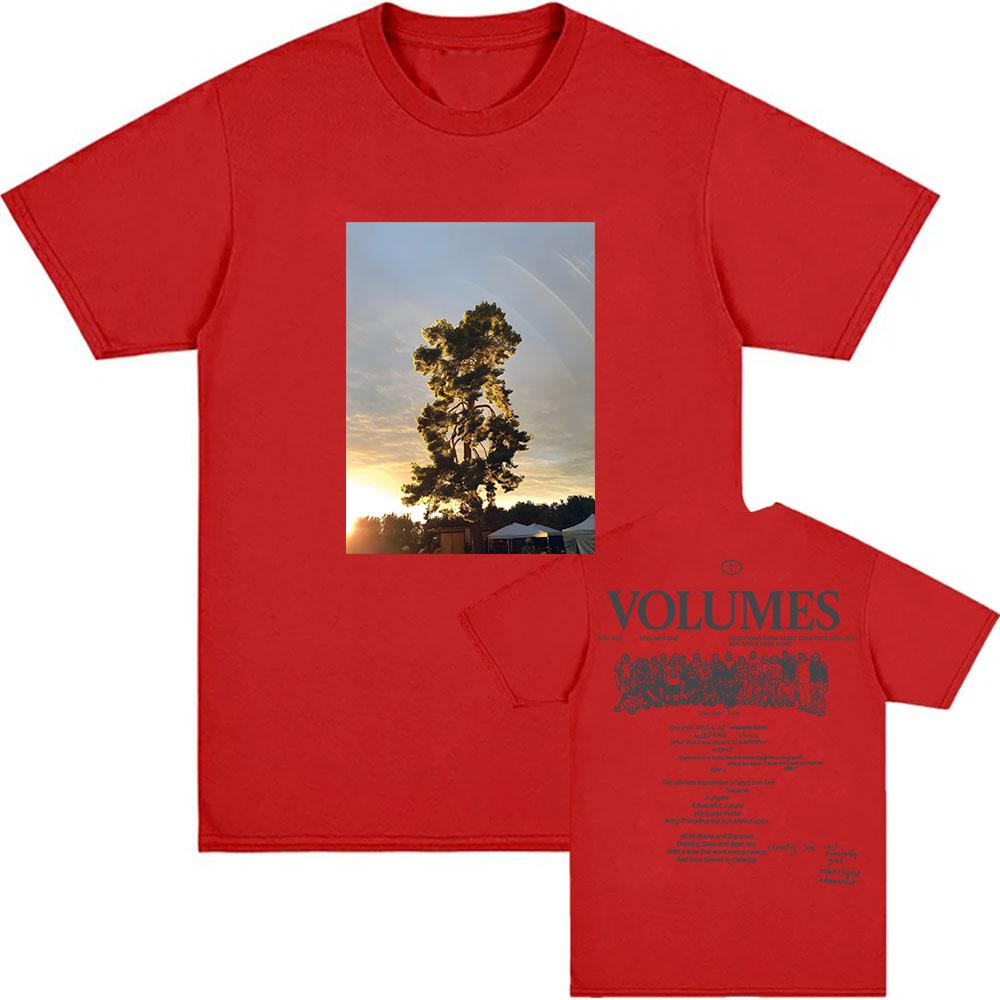 VOLUMES Tree Tee Fashion Design Bon Iver Band Tshirt Summer Unisex Short Sleeve Merch Clothing Oneck Casual Unisex Women Tshirts S
