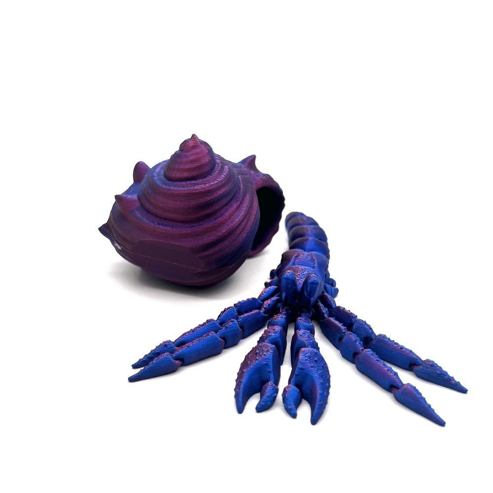 Removable 3D Printed Paguroidea Poseable Joints 3D Articulated Crab Toys  Kid Gift