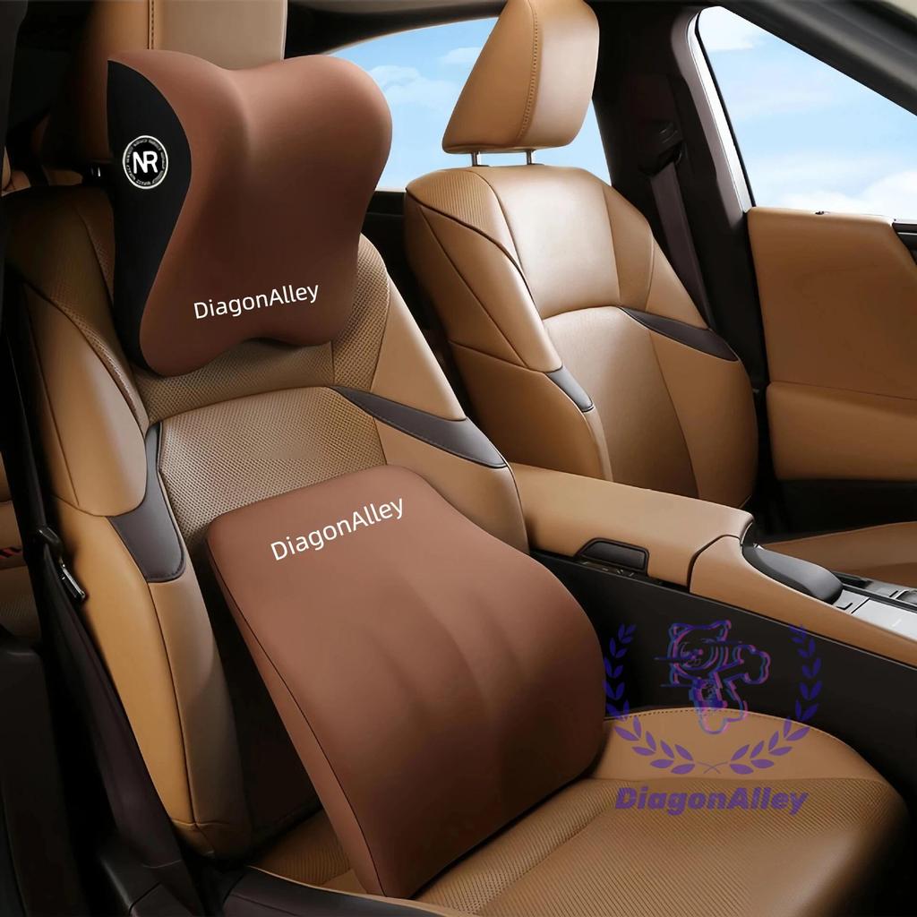 1/2PCS Car Headrest and Lumbar Support Neck Pillow Set Automotive Memory Foam Office Chair Headrest Fatigue Relief Travel Pillow