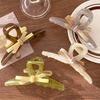 Acrylic Bow Hair Clip Internet Celebrity 2025 New High-end Shark Clip Elegant Hairpin Back of the Head Summer