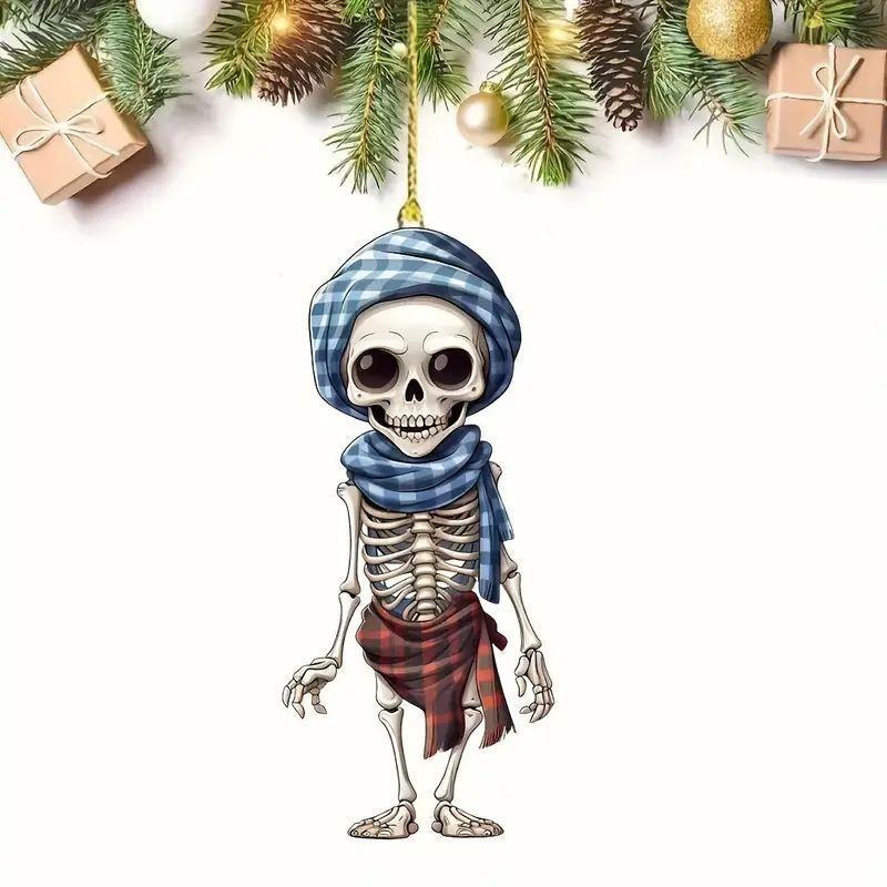 Style Acrylic Cartoon Skull Car Decoration Perfect For Halloween Themed Home Decor