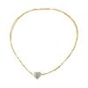 Yousheng Women Necklace Magnetic Broken Heart Pendant Rhinestone Three-layered Snake Bone Chain Prom Party Clavicle Necklace Weddings Jewelry