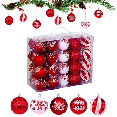2025 Christmas Ball Hanging Ornament 40Pcs/set Shatterproof Holiday Baubles Pendant for New Year Party Home Decor