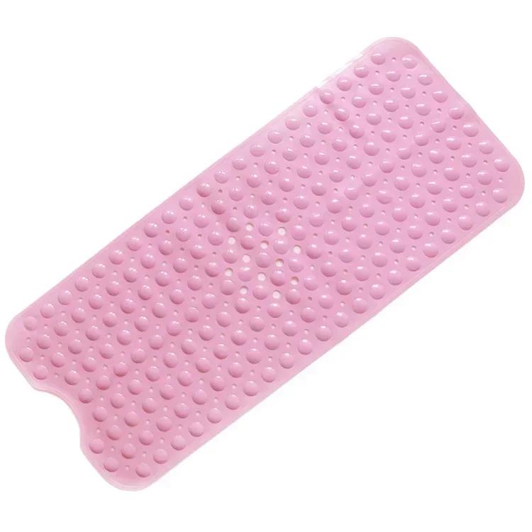 Soft 100x40cm PVC Bathroom Mat - Exquisite Anti-Slip Bathtub Mat with Suction Cups, Non-Slip Shower Floor Pad Simple Bath Mat