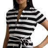 Polo Ralph Lauren SS24 Striped Casual A-Line Midi Short Sleeve Dress Women dresses Multicolor WMPODRSNFA20644-001