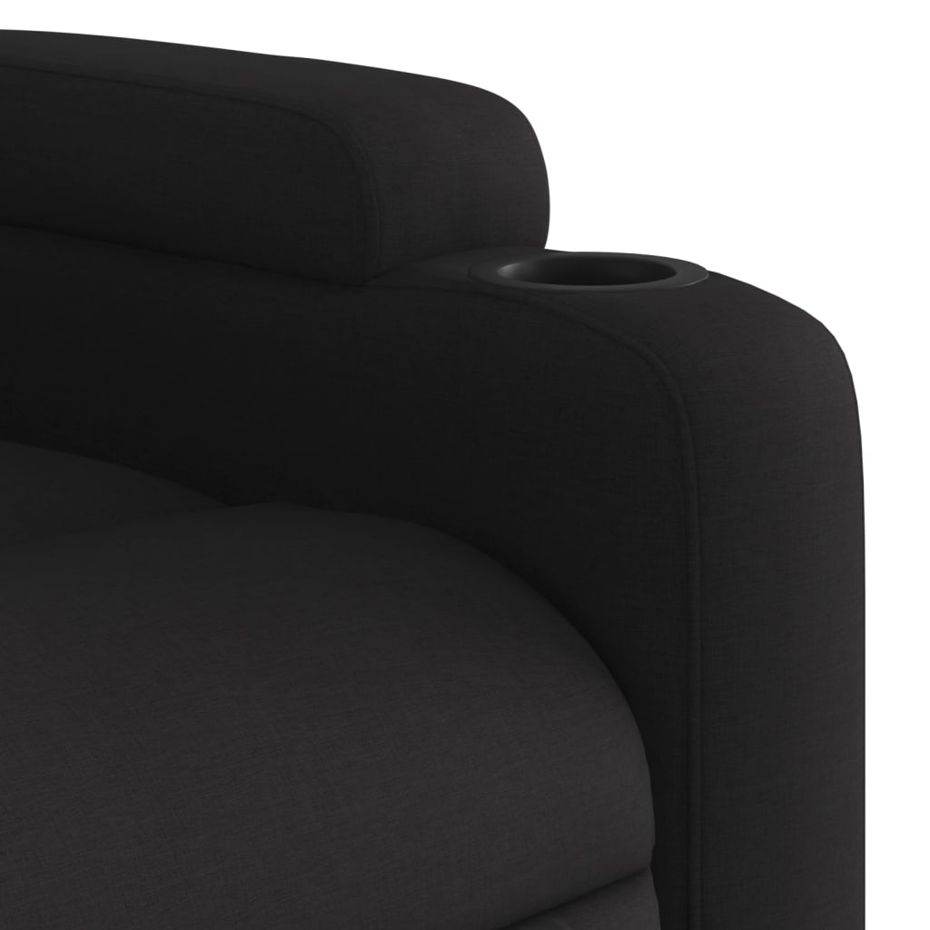 Relaxation Armchair Black Fabric