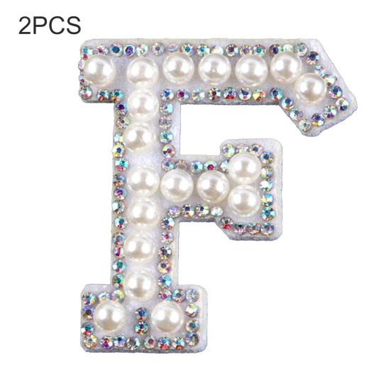 2Pcs DIY Handmade Patch Decor Fabric Adorable English Letter Shape Patch Sticker for Bag