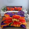 Red flowers with gold. Bedding sets Duvet cover sets Duvet covers Pillowcases(1 * Duvet Cover 2 * Pillowcases without duvet insert)